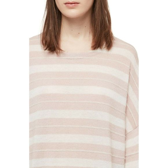 AllSaints Sweater L Cassia Stripe Boat Neck Wool - Picture 4 of 12